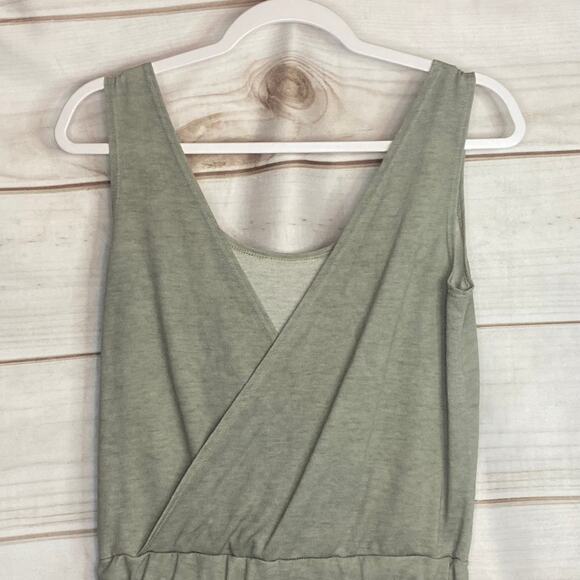 Rebel Sugar Gray Surplice Neckline Sleeveless Tie-Front Romper - Picture 2 of 6